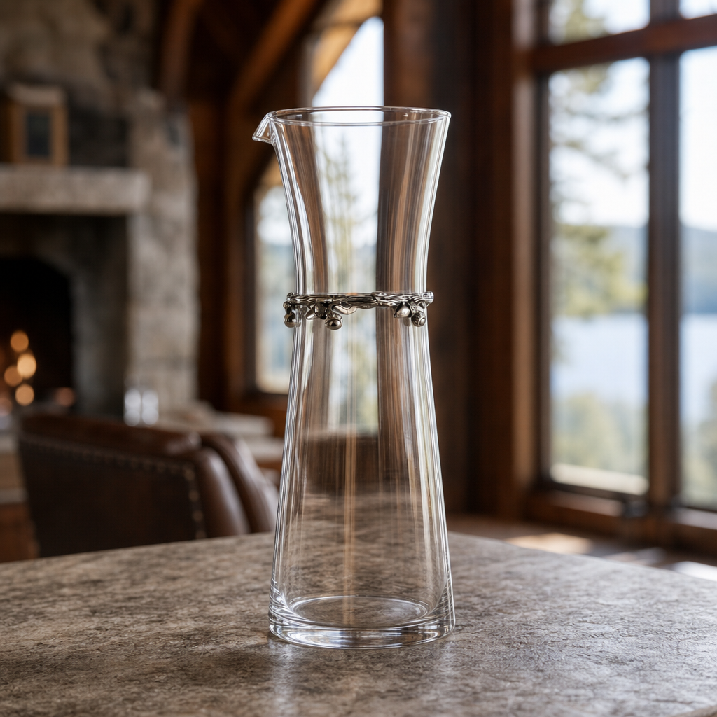 Wine Carafe - Acorn Band - Large 3