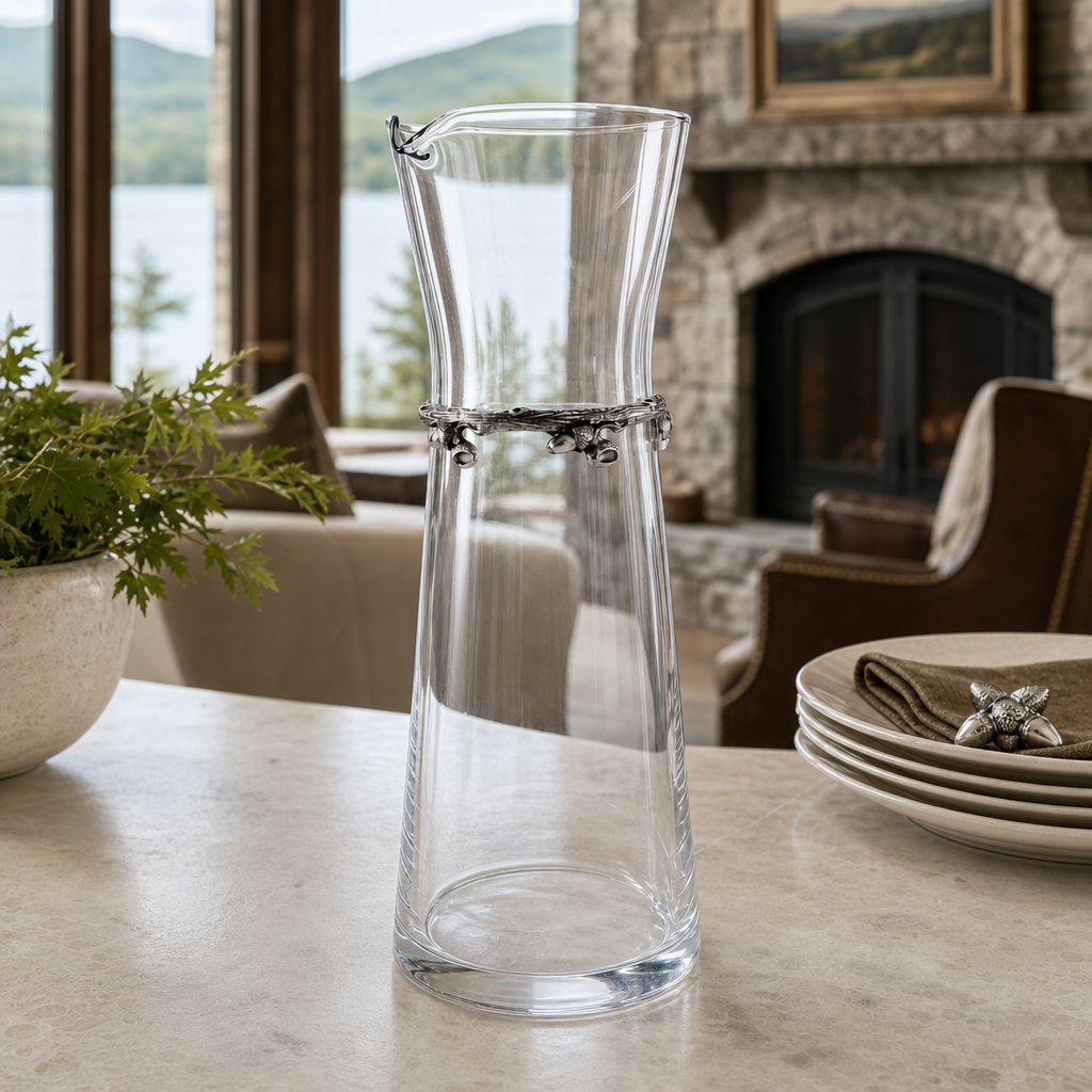 Wine Carafe - Acorn Band - Large 9