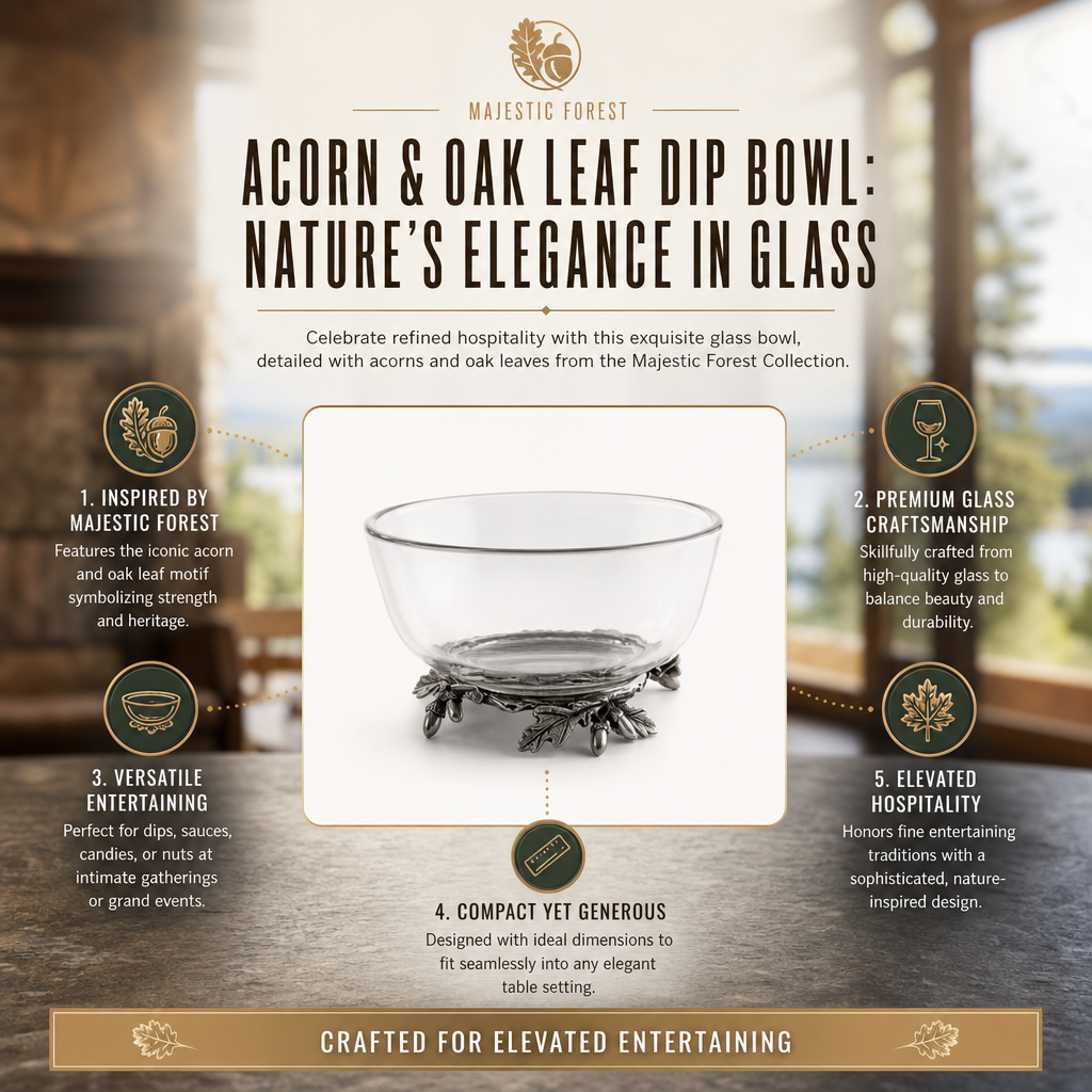 Acorn &amp; Oak Leaf Dip Bowl 11
