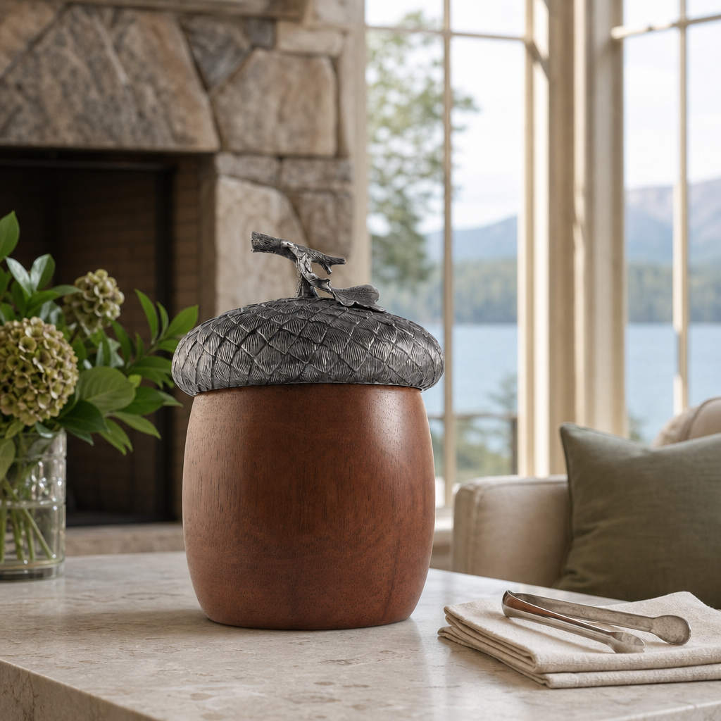 Wood Acorn Ice Bucket 6