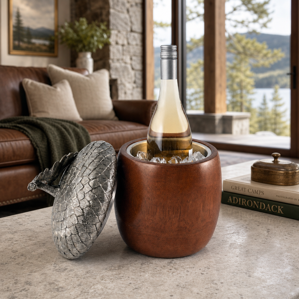 Wood Acorn Ice Bucket 7