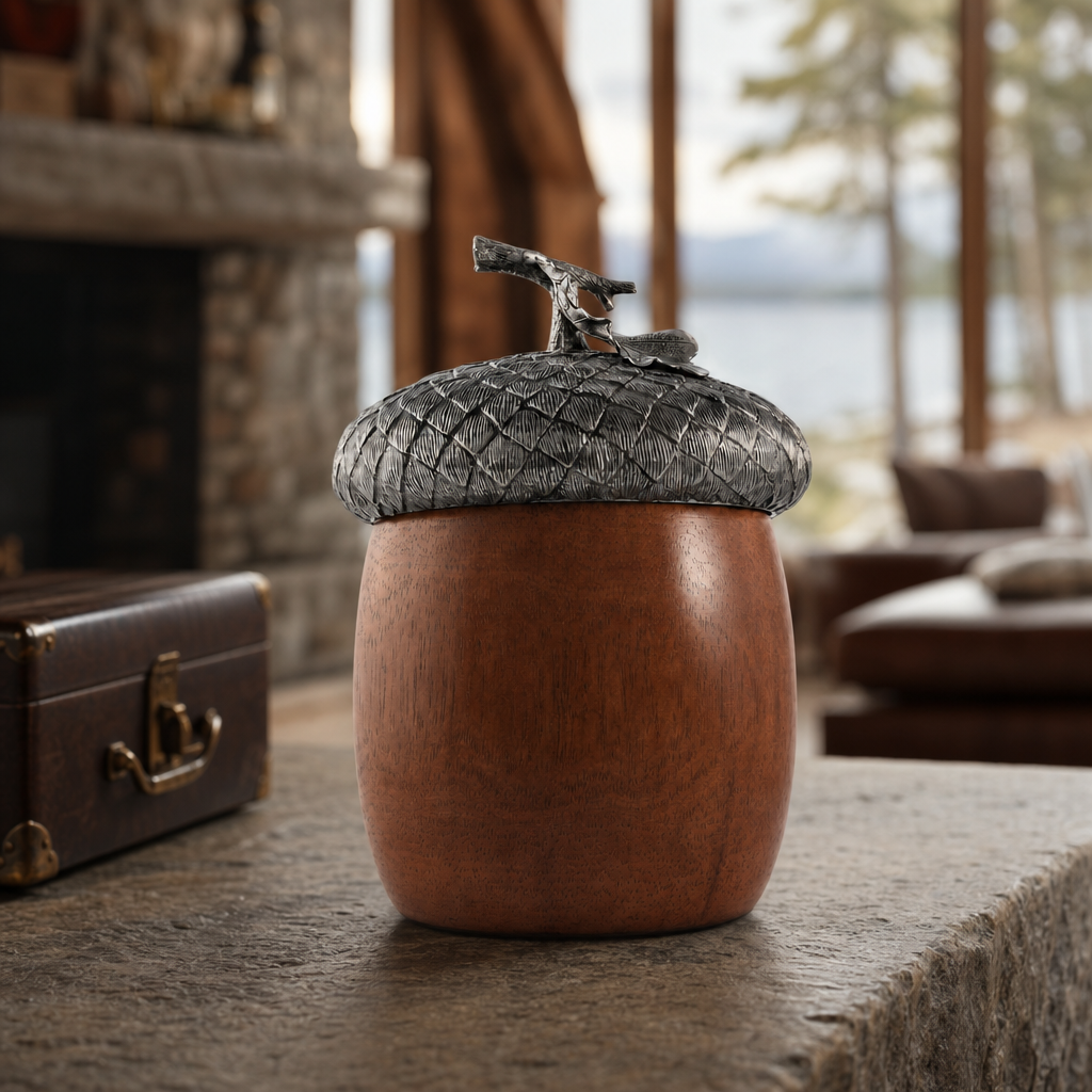 Wood Acorn Ice Bucket 1