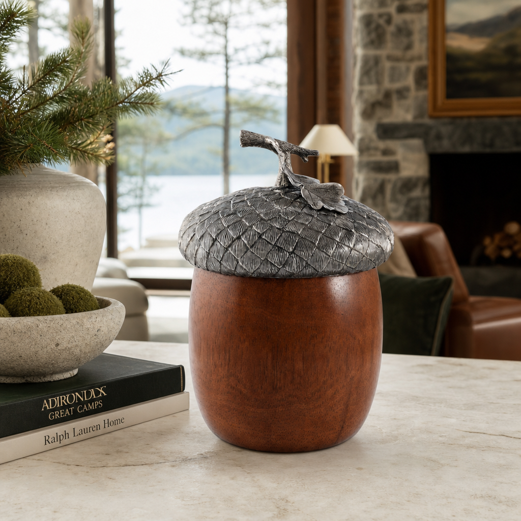 Wood Acorn Ice Bucket 8