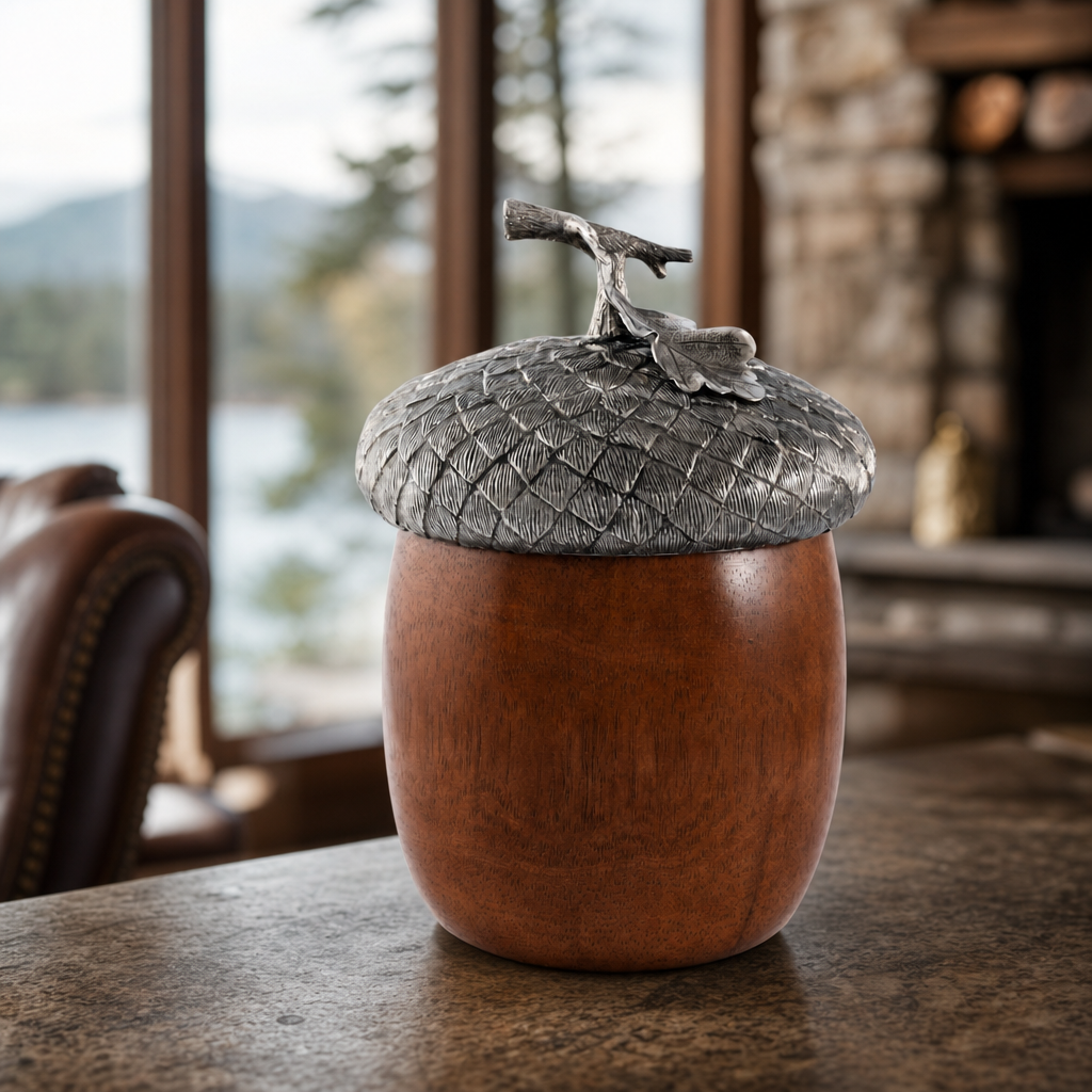 Wood Acorn Ice Bucket 4