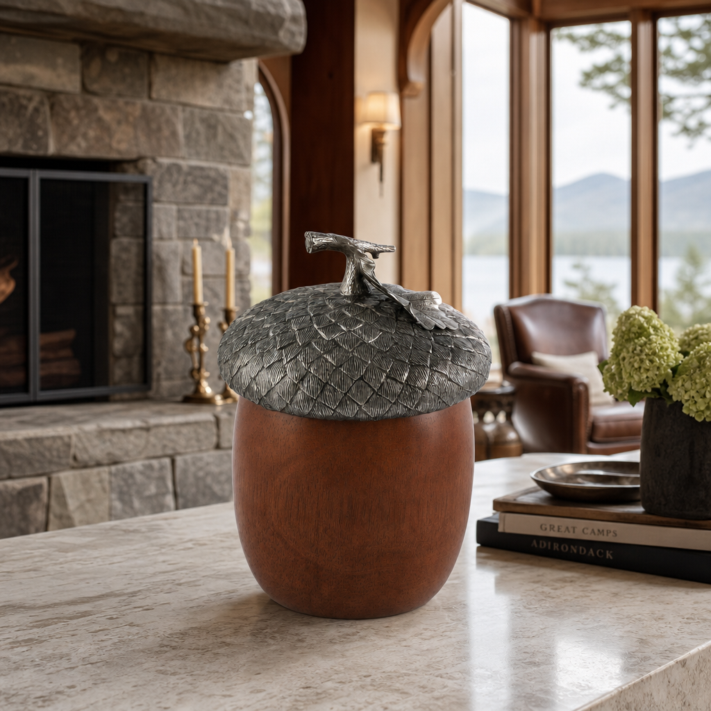 Wood Acorn Ice Bucket 9