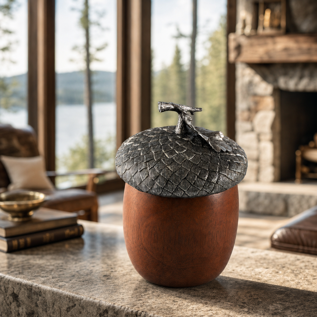Wood Acorn Ice Bucket 5
