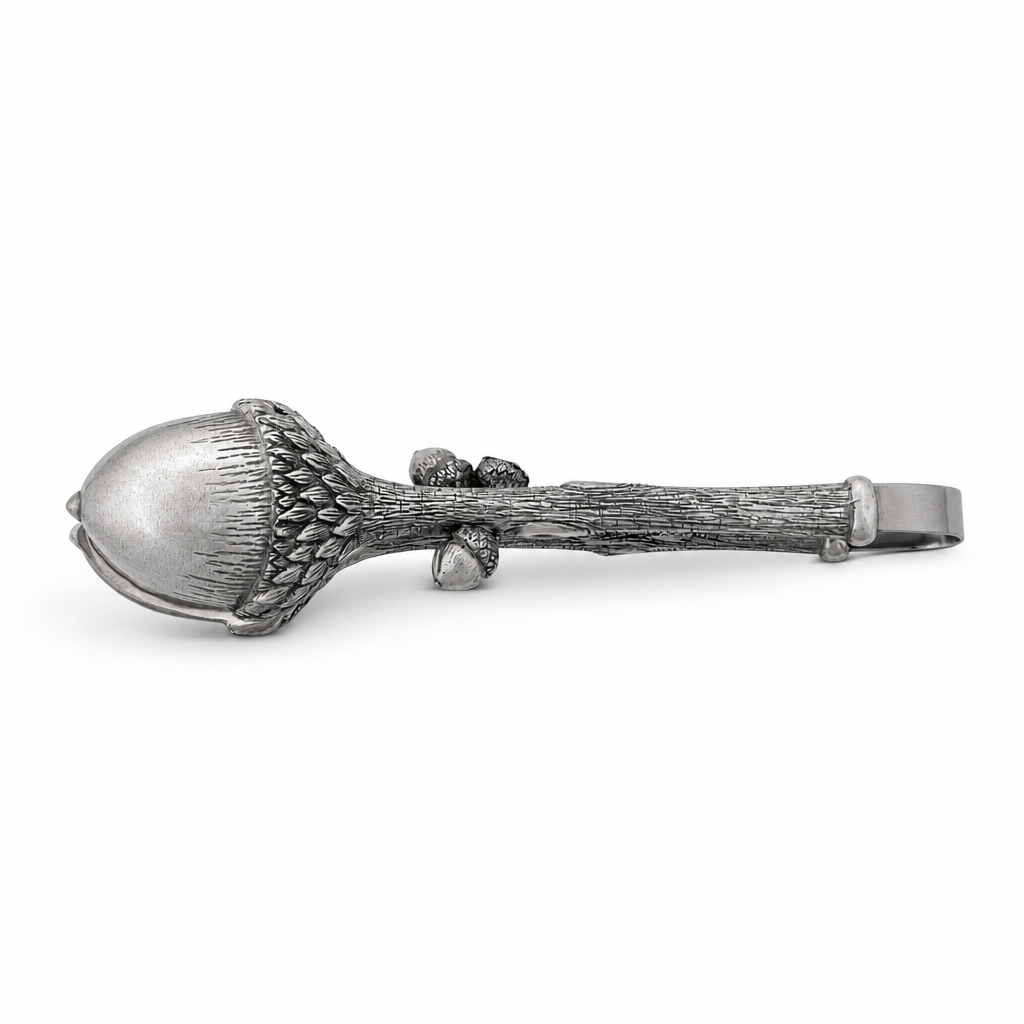 Pewter Acorn Pattern Nut / Sugar Tongs 10