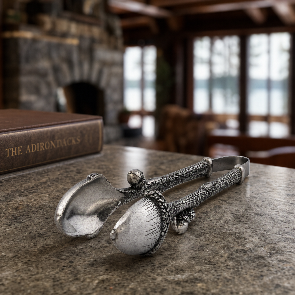 Pewter Acorn Pattern Nut / Sugar Tongs 5