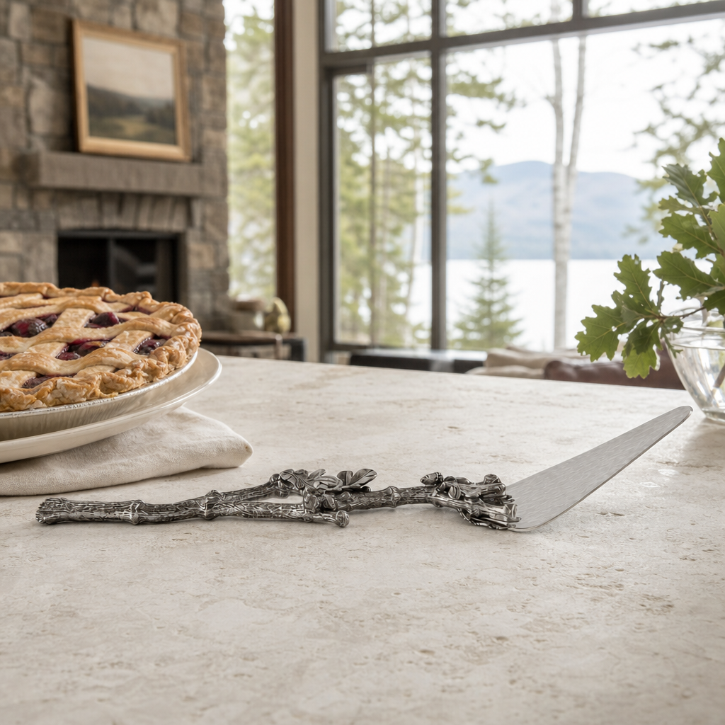 Acorn & Oak Leaf Handle Pie Server 8