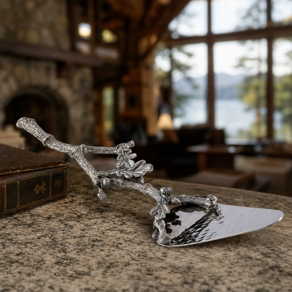 Acorn & Oak Leaf Handle Pie Server 5