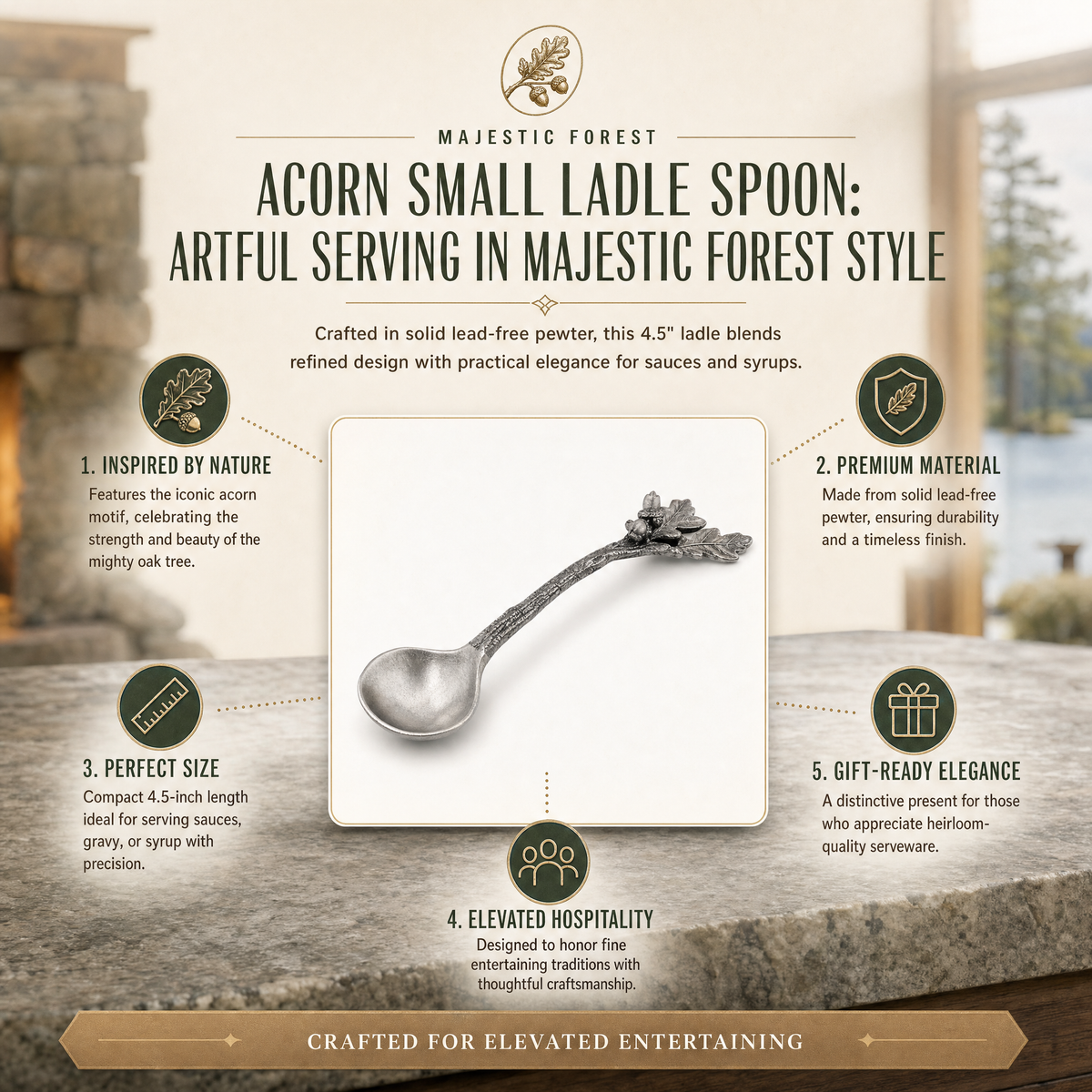 Acorn Small Ladle Spoon 9