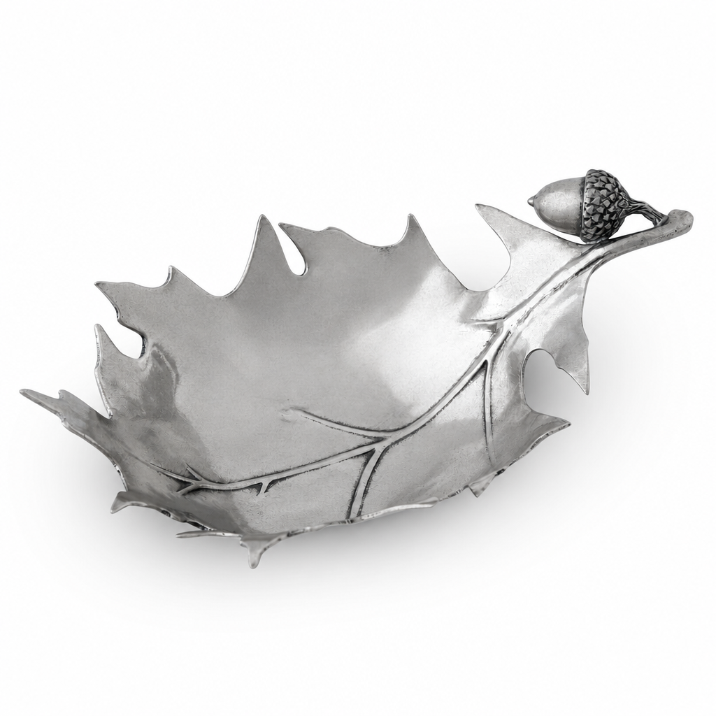 Pewter Forest Leaf Dish 1