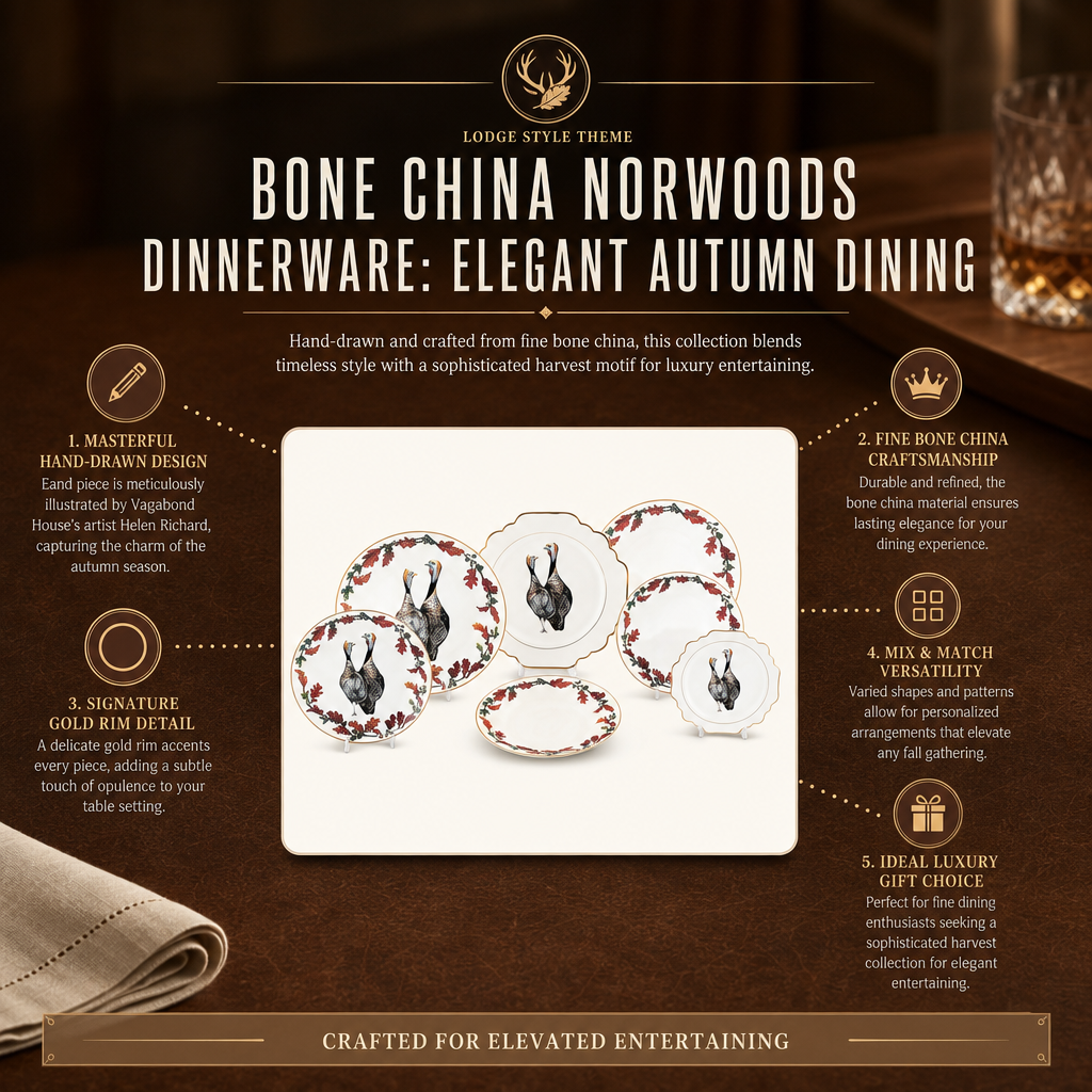Bone China Norwoods Dinnerware: Elegant Autumn Dining