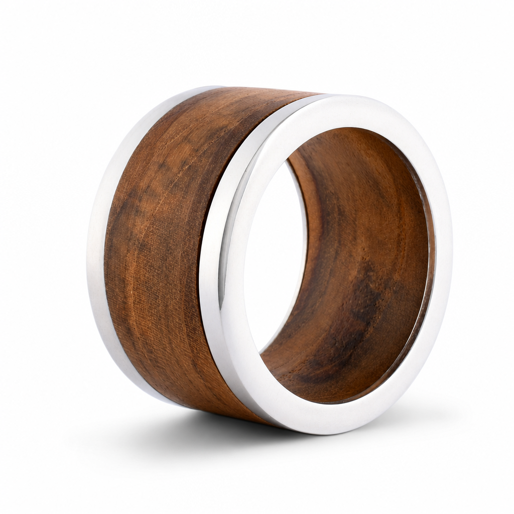 Modern Tribeca Teak Napkin Ring 1