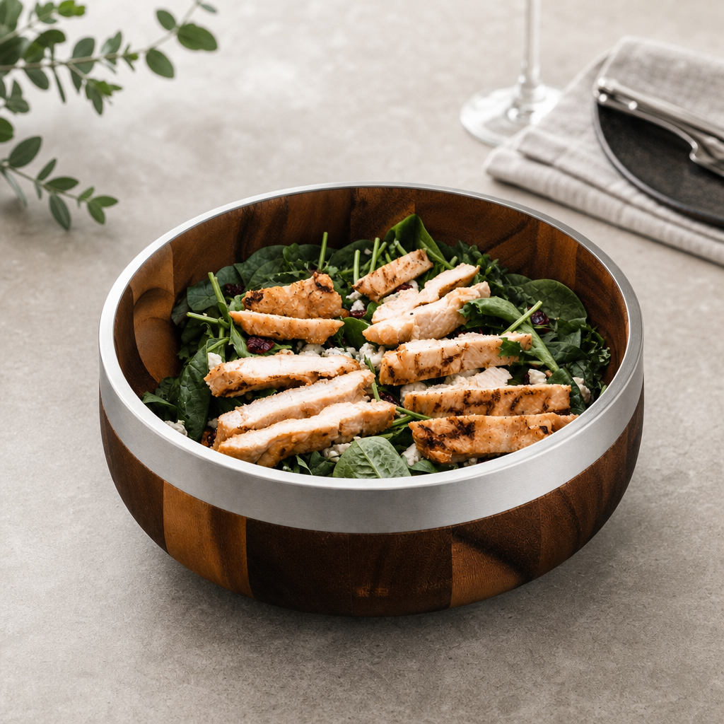 Tribeca Wood Salad Bowl 4