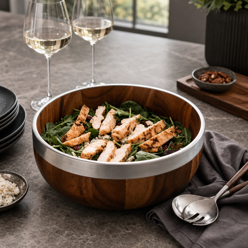 Tribeca Wood Salad Bowl 7