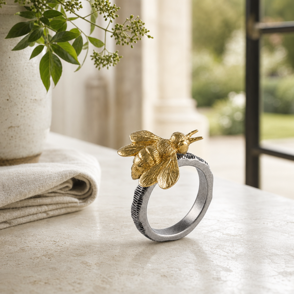 Gold Bee Napkin Ring 1