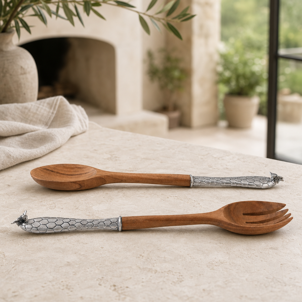 Little Bees Salad Server Set 3