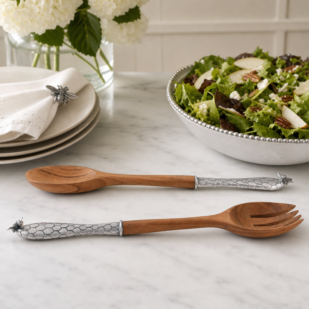 Little Bees Salad Server Set 10