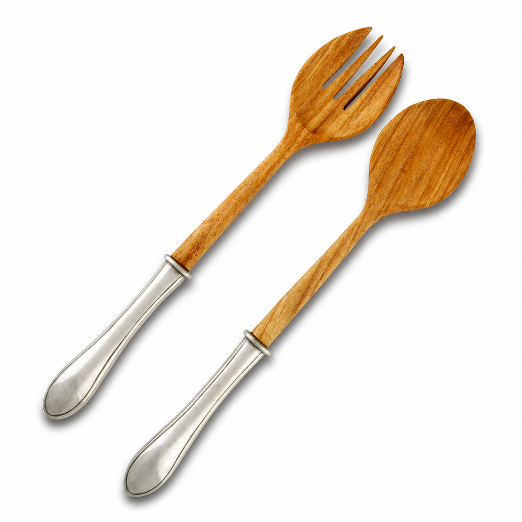 Wales Pewter Handle Salad Server Set 1