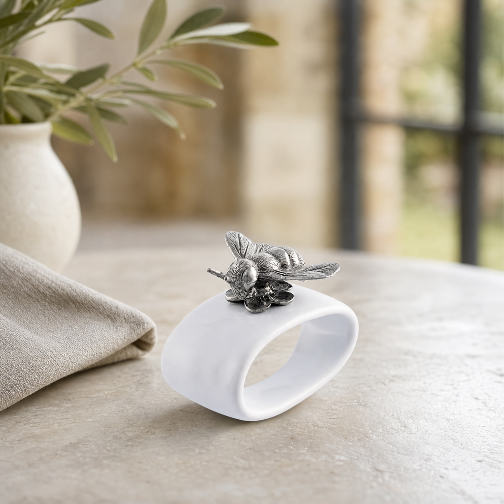 Bee Stoneware Napkin Ring 1