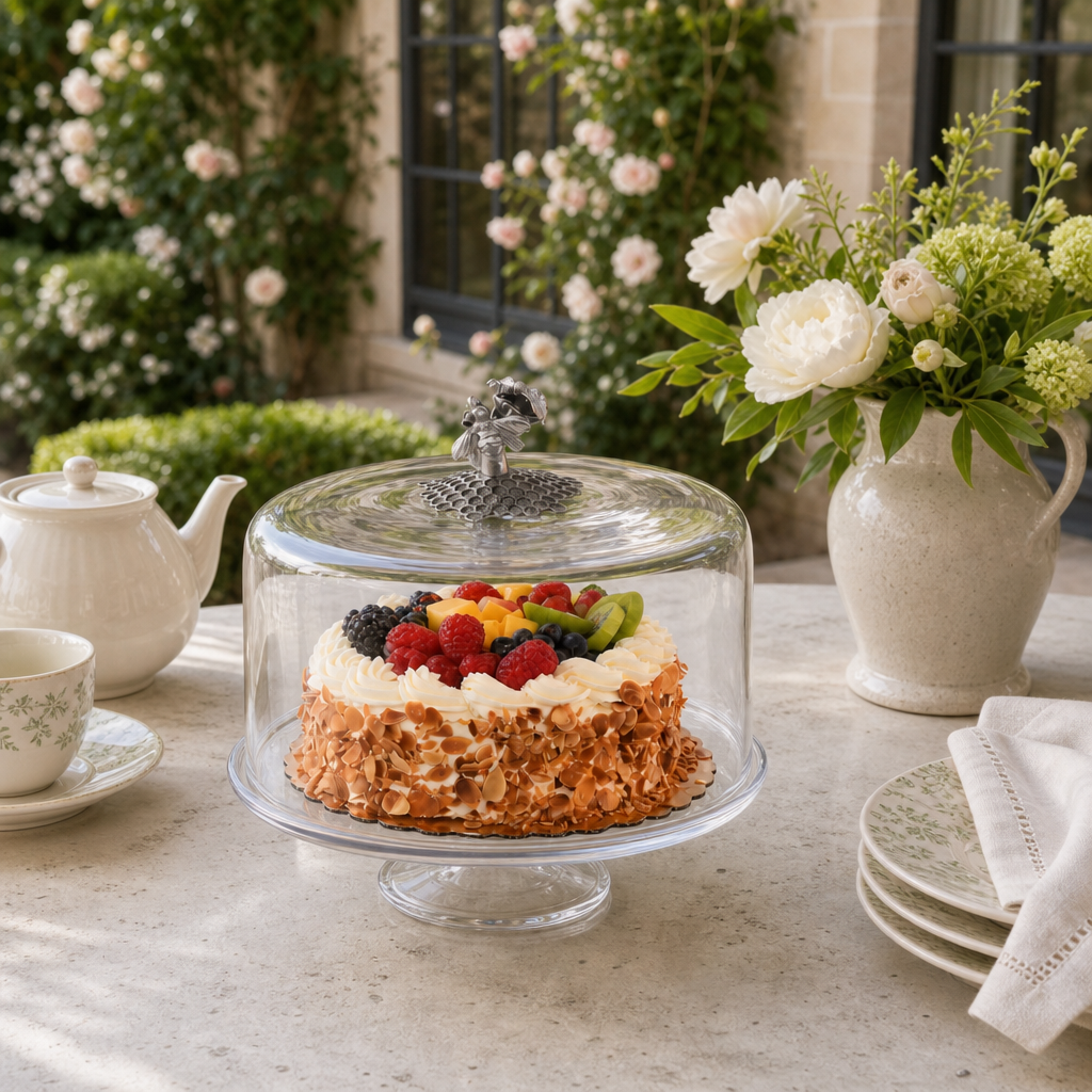 Honey Bee Glass Covered Cake / Dessert Stand 7