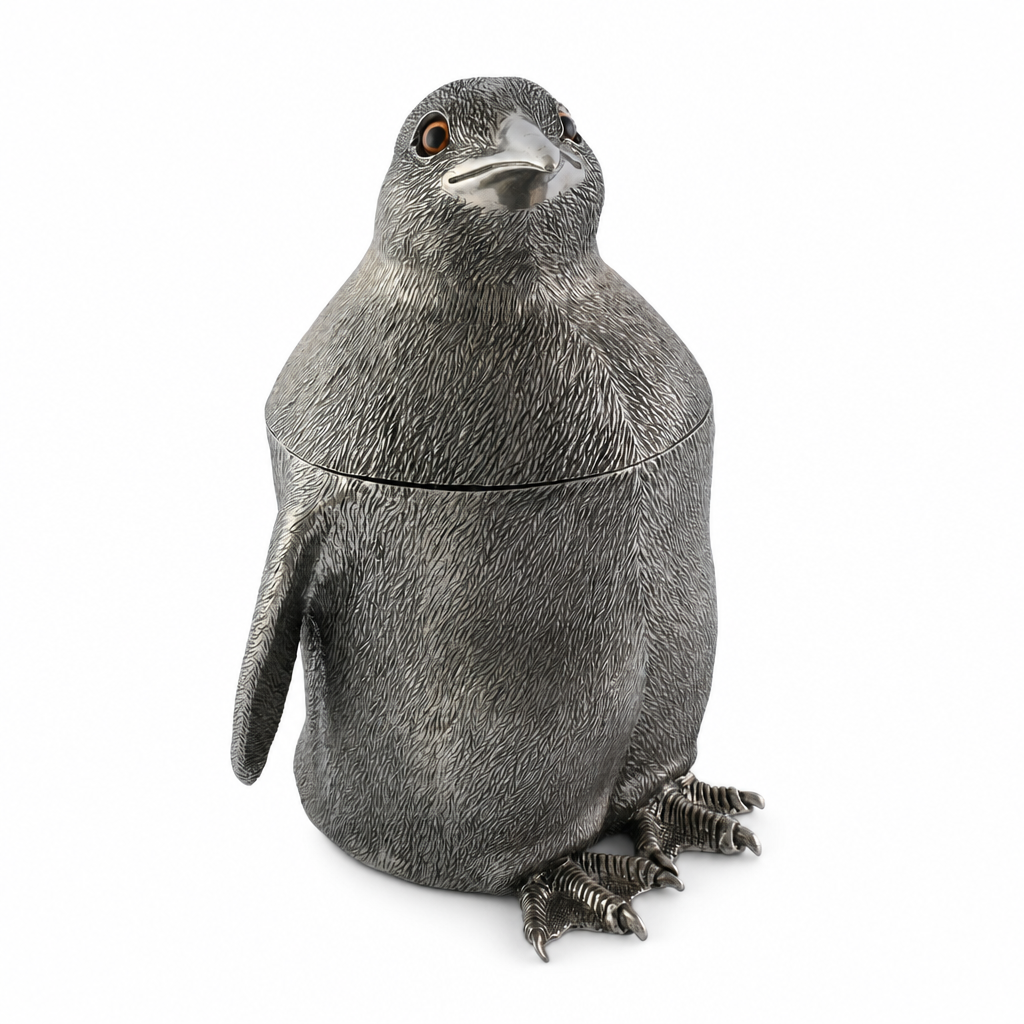 Pewter Penguin Ice Bucket 1