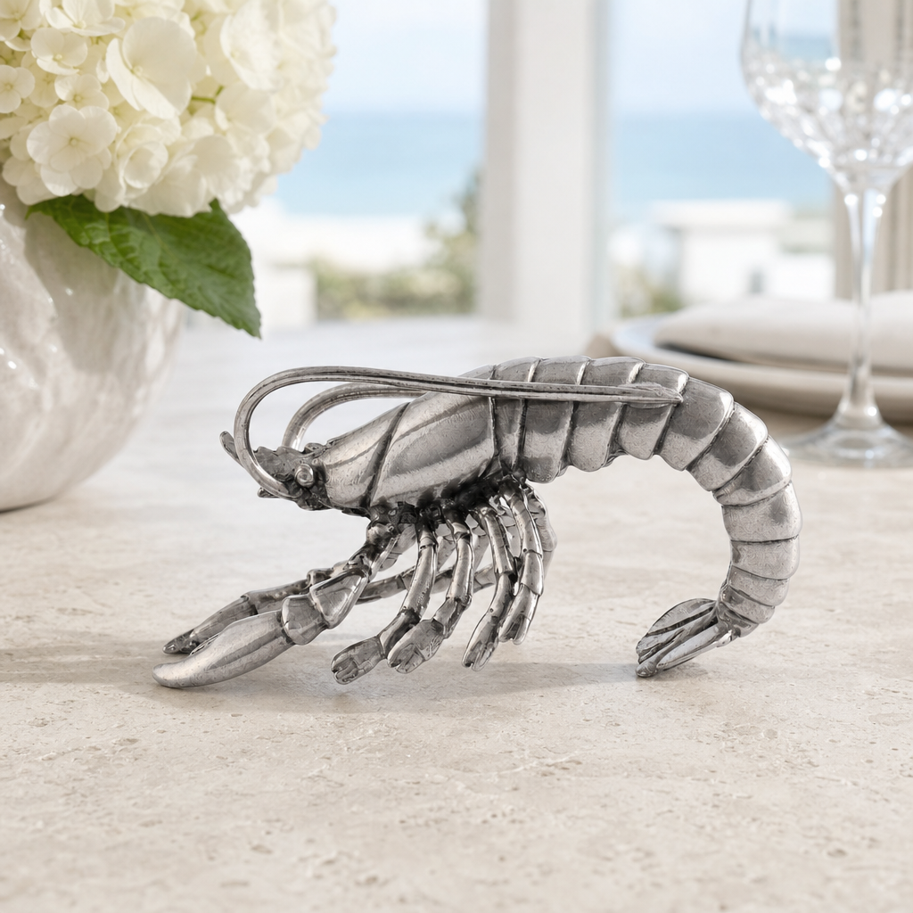 Pewter Prawn Napkin Ring 4