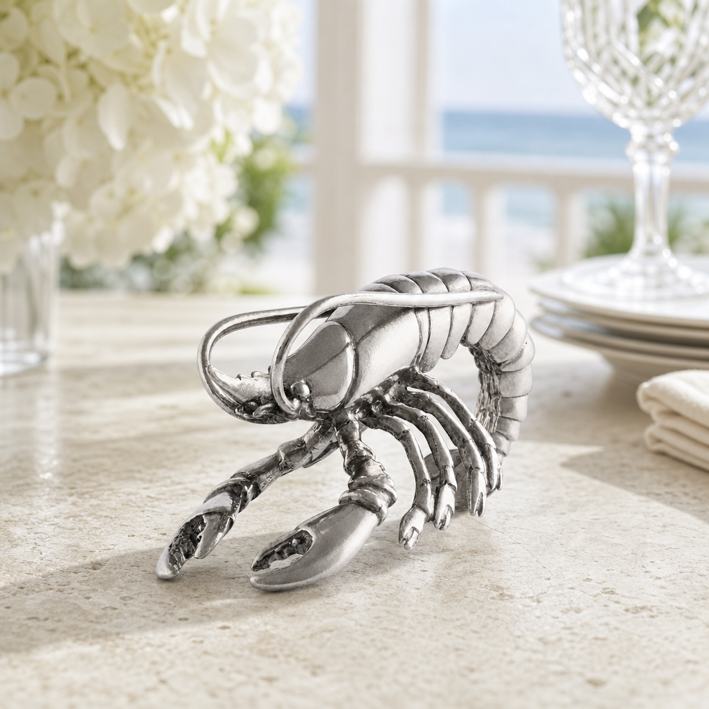 Pewter Prawn Napkin Ring 5