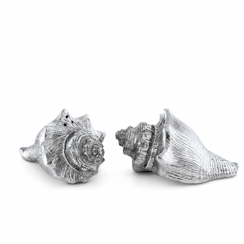 Pewter Conch Shells Salt & Pepper Set 1