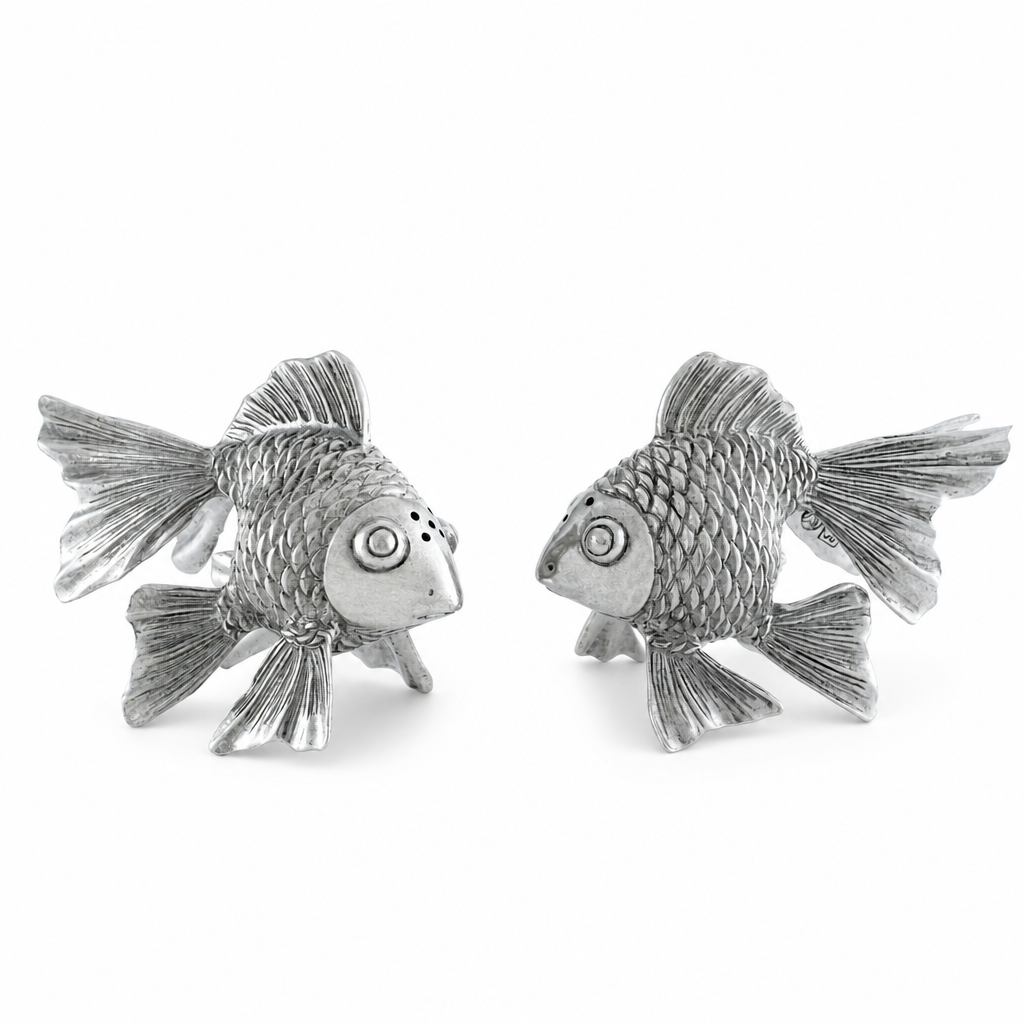 Pewter Goldfish Salt &amp; Pepper Set 1