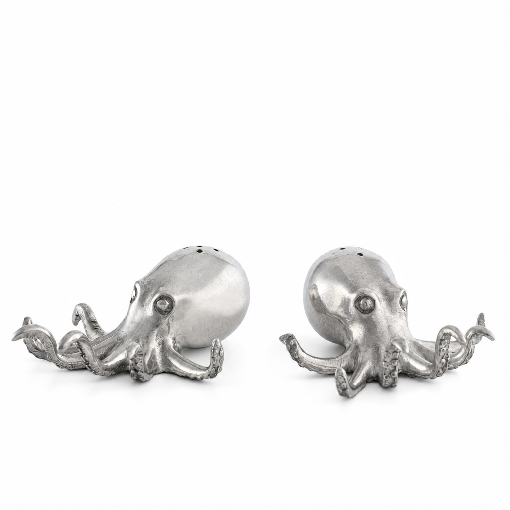 Pewter Octopus Salt &amp; Pepper Set 1