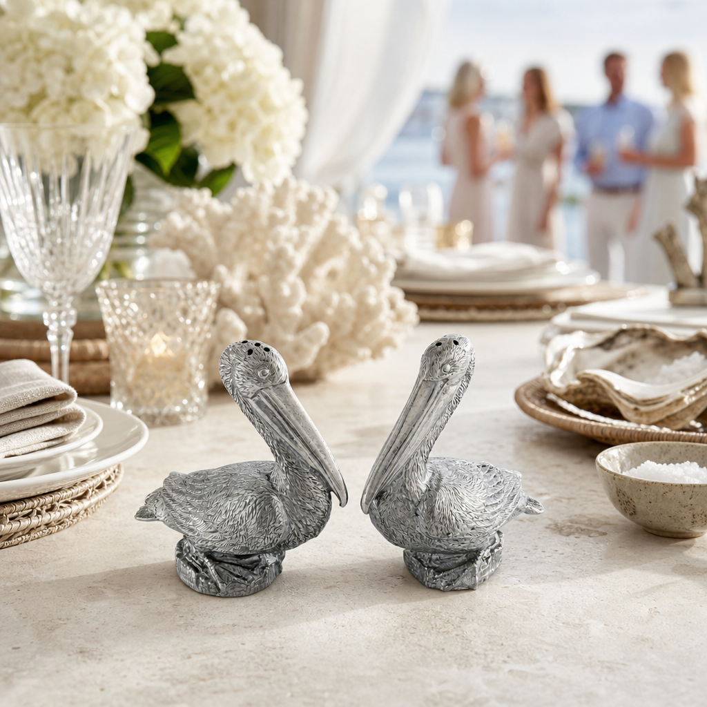 Pewter Pelicans Salt & Pepper Set 7