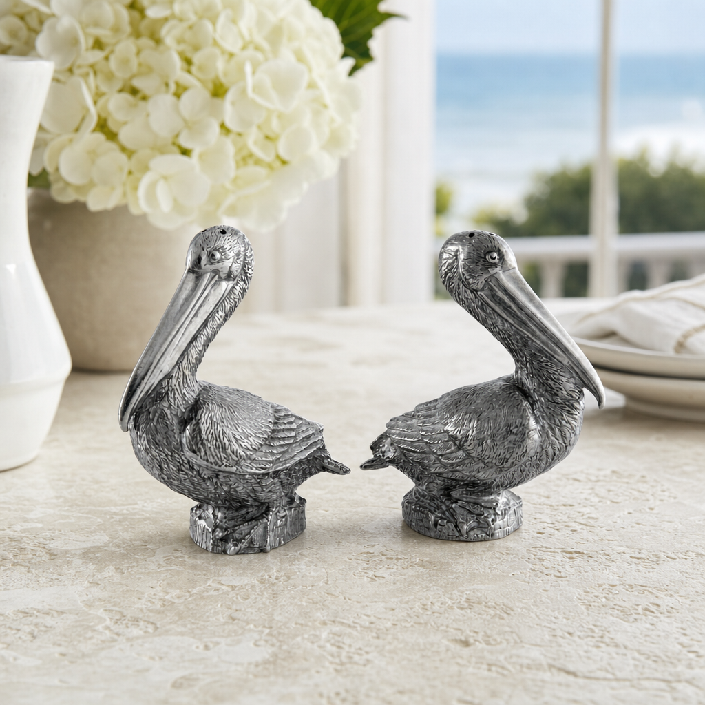 Pewter Pelicans Salt & Pepper Set 1