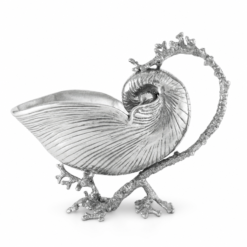 Pewter Nautilus Gravy Boat 1