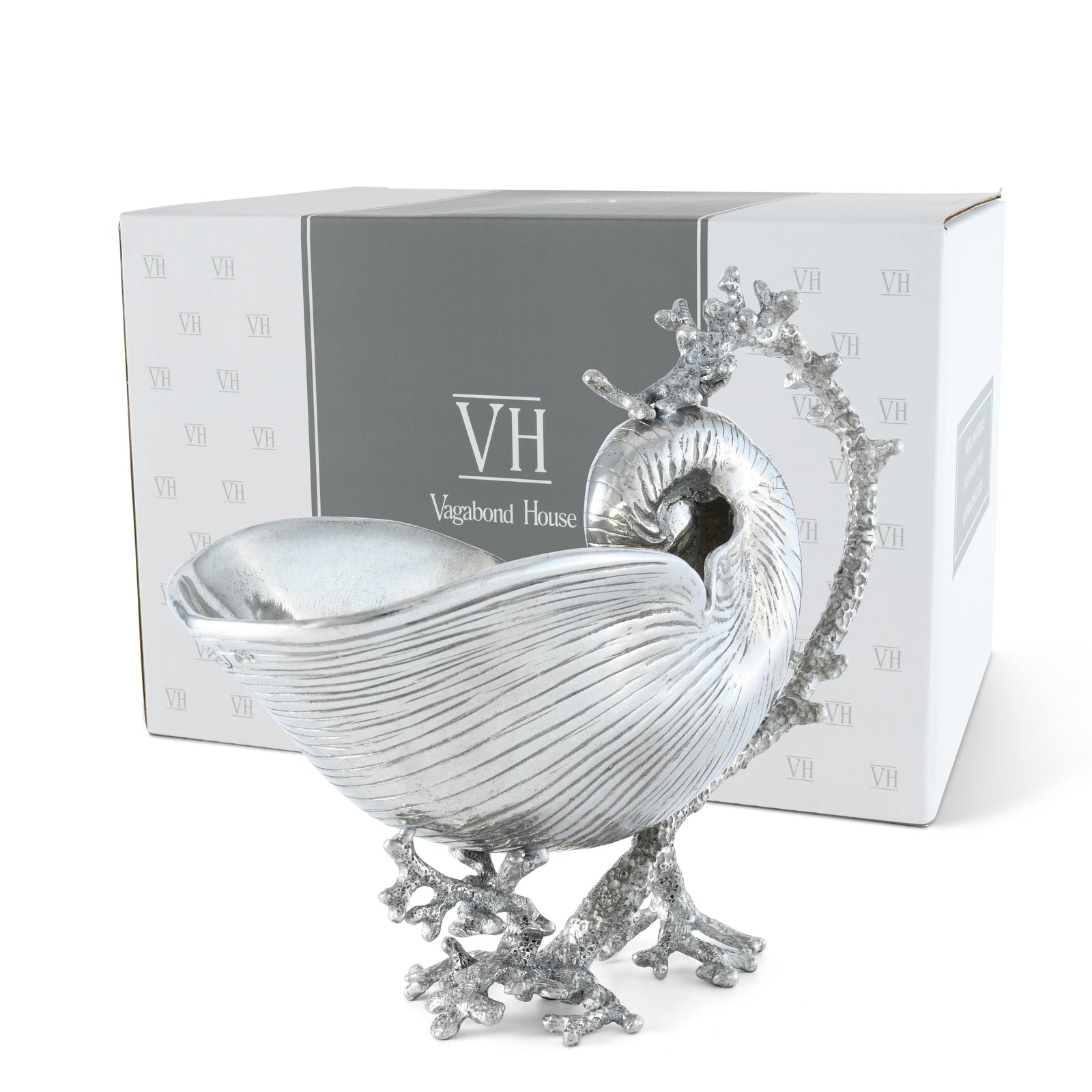 Pewter Nautilus Gravy Boat 7