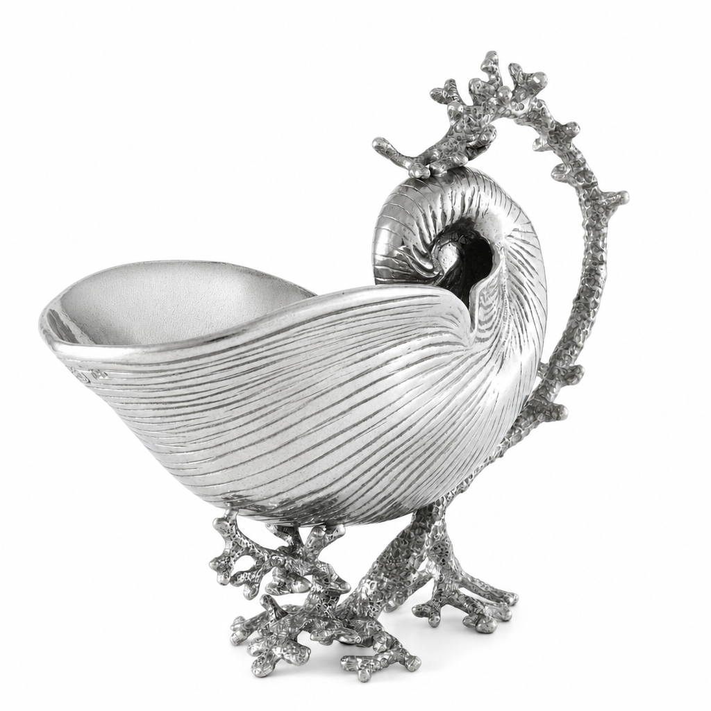 Pewter Nautilus Gravy Boat 8