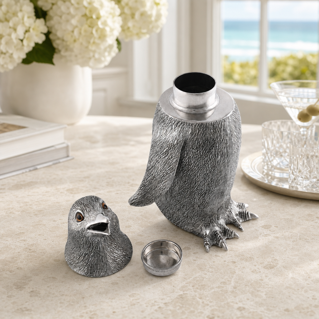 Pewter Penguin Shaker 3