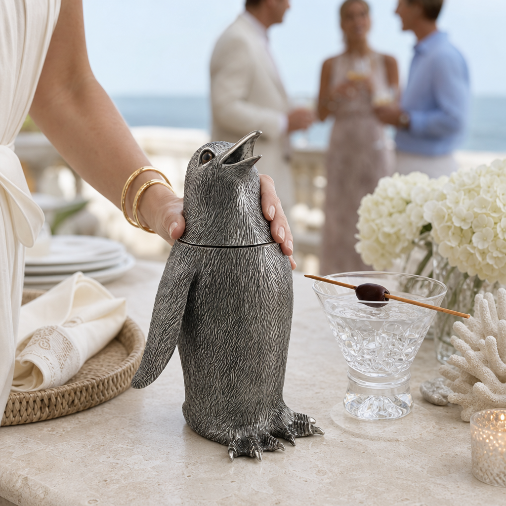 Pewter Penguin Shaker 6