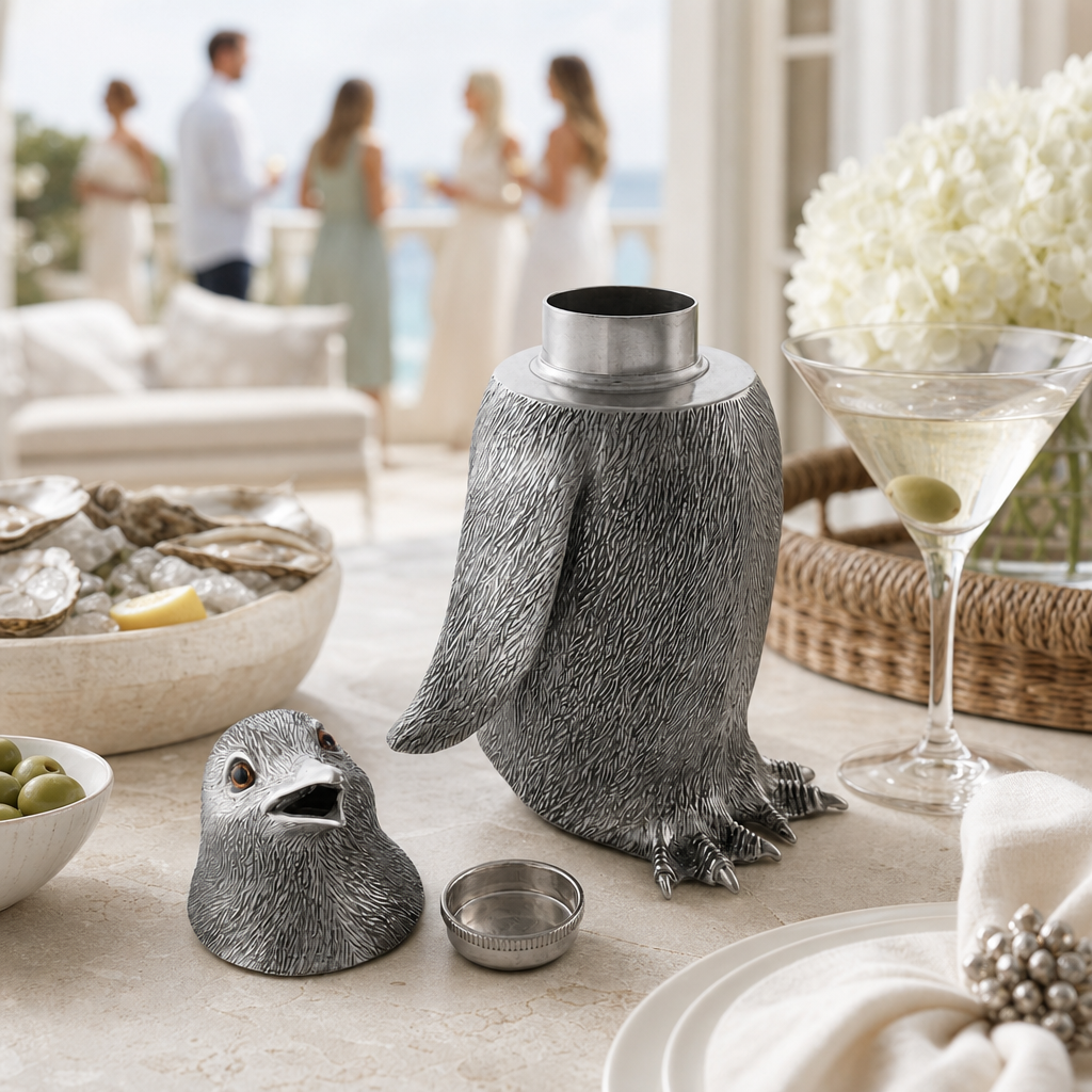 Pewter Penguin Shaker 7