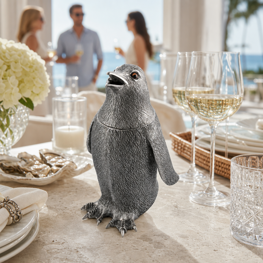 Pewter Penguin Shaker 8