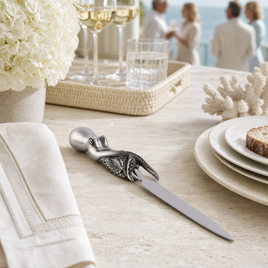 Octopus Pewter Handle Letter Opener 8