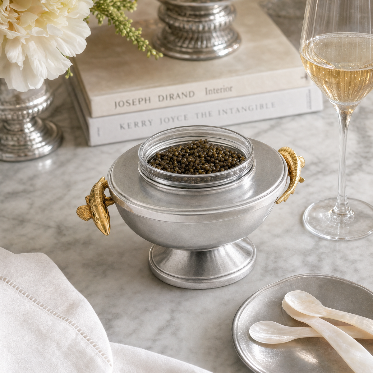 Gold Sturgeon Caviar Server 3