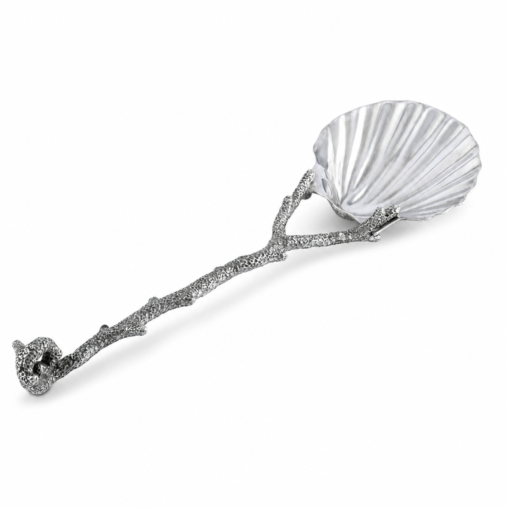 Scallop Shell Coral Serving Spoon 1