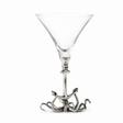 Octopus Pewter Stem Cocktail Glass