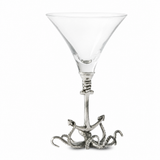 Octopus Pewter Stem Cocktail Glass 1