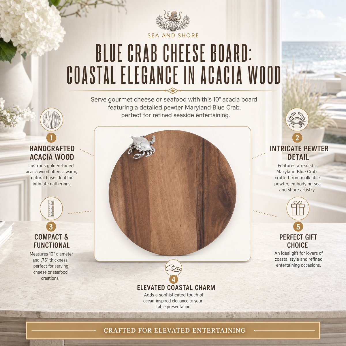 Blue Crab Cheese Board 9