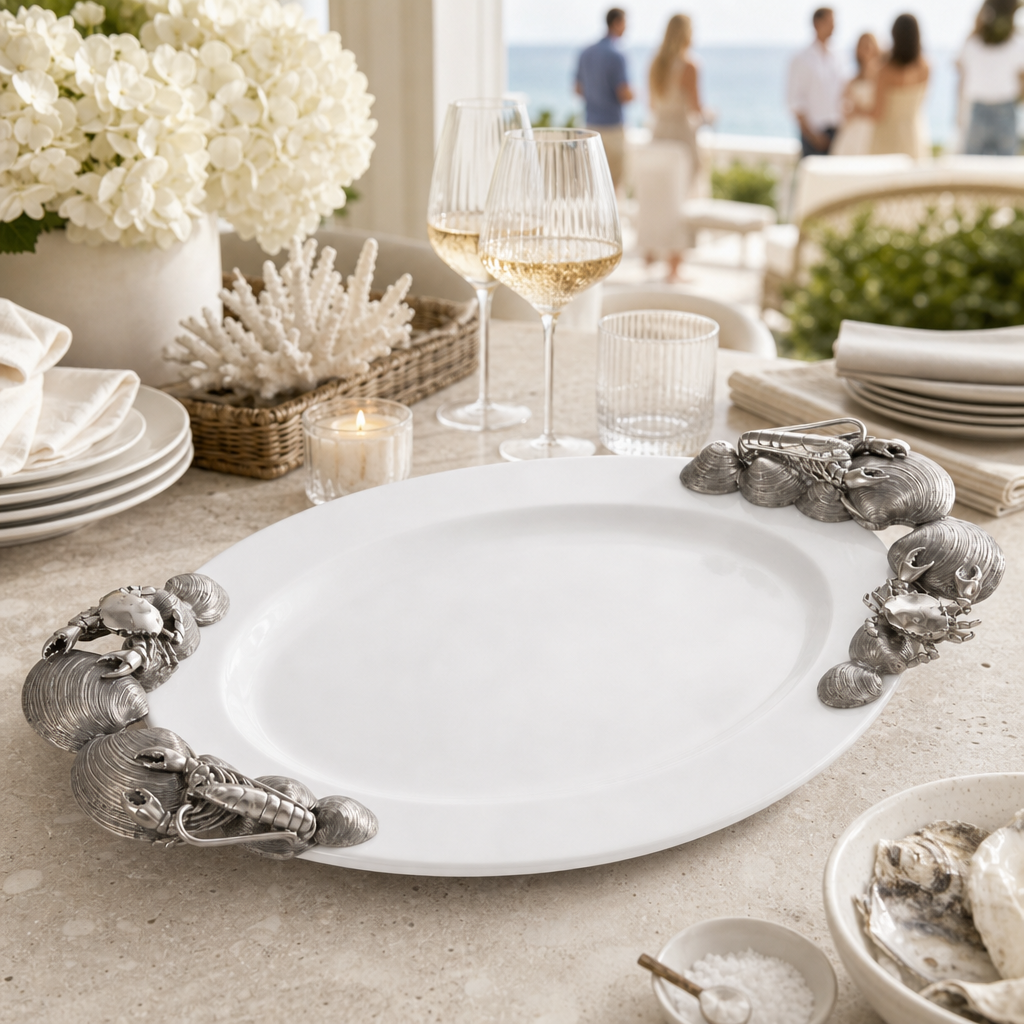 Marine Life Large Stoneware Tray 7