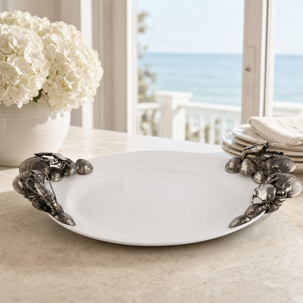 Marine Life Large Stoneware Tray 1
