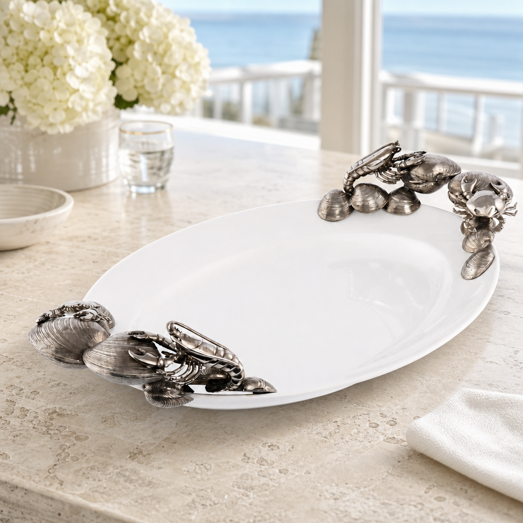 Marine Life Large Stoneware Tray 3